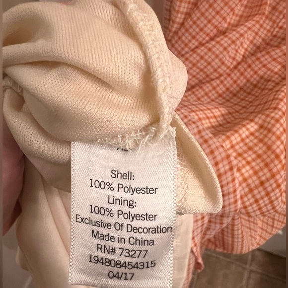 Lauren Conrad plaid midi dress puff sleeve SIZE XS EUC, smocked and ruffle - Picture 5 of 5